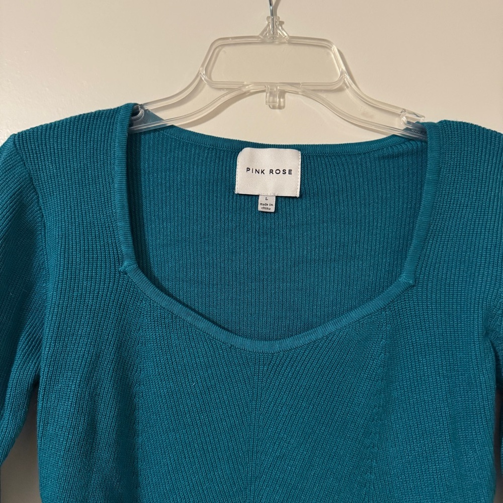 Pink Rose Turquoise Women's Top